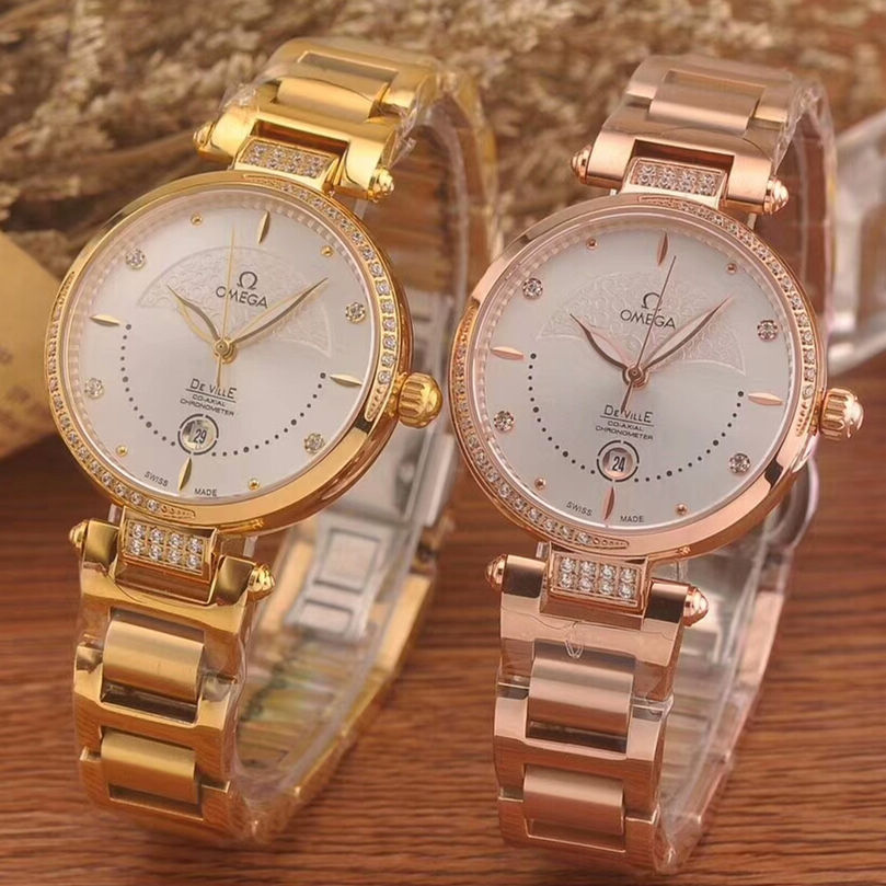 歐米茄OMEGA女款石英腕表尺寸33mm厚7mm搭載進口原裝石英機芯精鋼錶帶