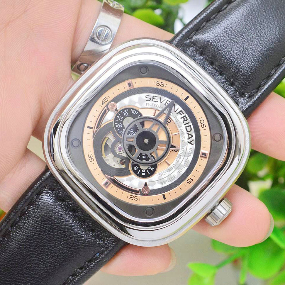 SevenFriday 渦輪全自動方形自動機械皮帶錶