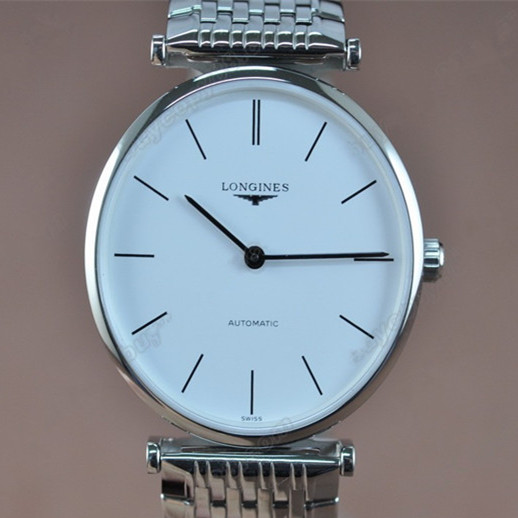 浪琴Grande Classique 系列男士機械手錶316精鋼錶帶瑞士ETA2671雕花自動機芯